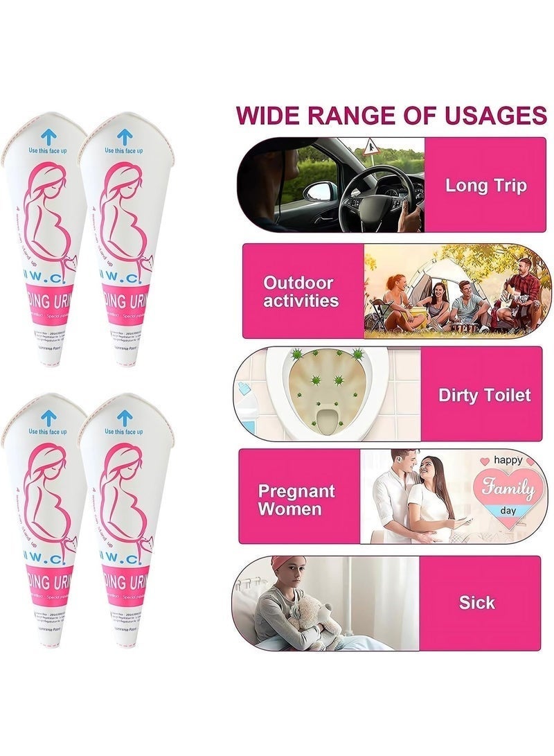 20-Piece Disposable Urinal Funnel, Waterproof Paper, Vertical Leak-proof, Suitable for Camping, Travel, Public Toilets, Women, Pregnant Women, Injured Individuals, and Children. - Image 3